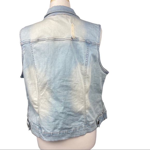 LOVE & LEGENDS Sleeveless Denim Jacket Size 14 - Picture 7 of 12